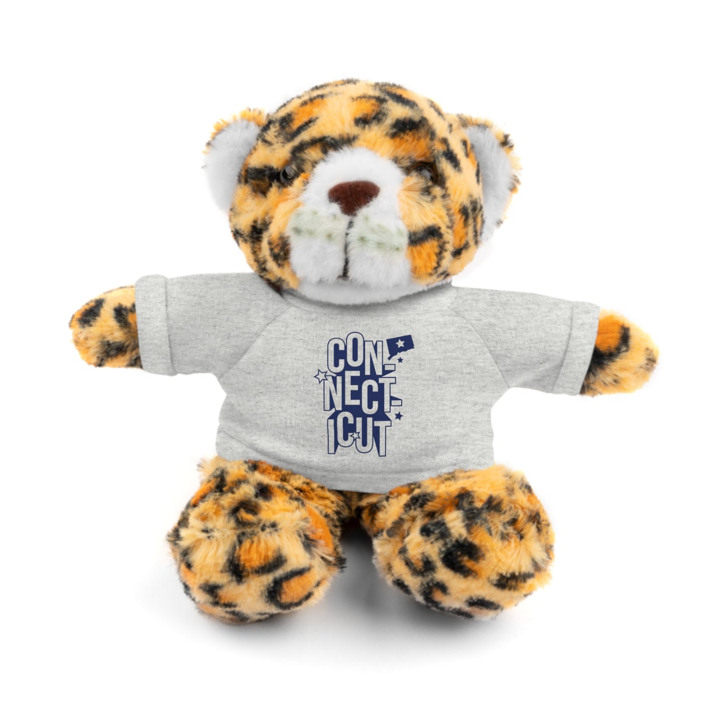 Connecticut Blue Lettering Stuffed Animals with Tee (multiple animals and colors)