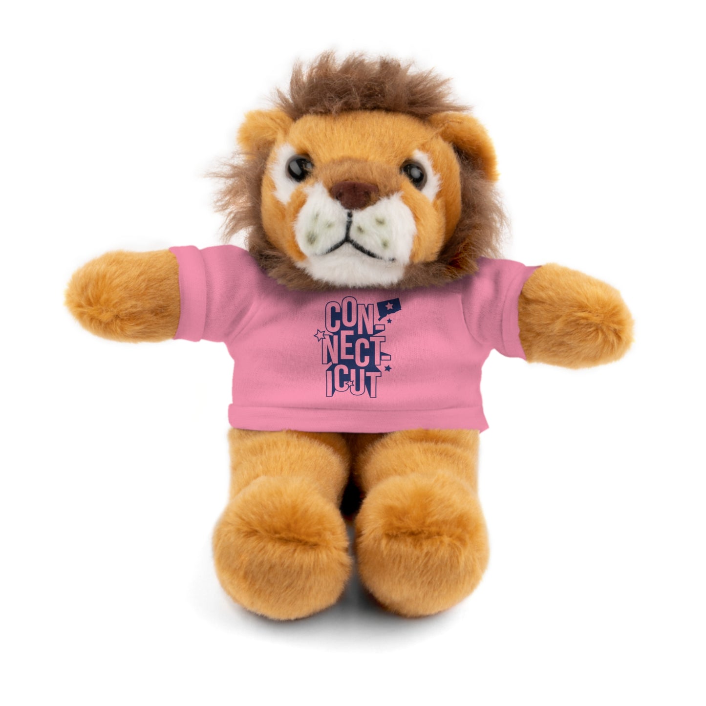 Connecticut Blue Lettering Stuffed Animals with Tee (multiple animals and colors)