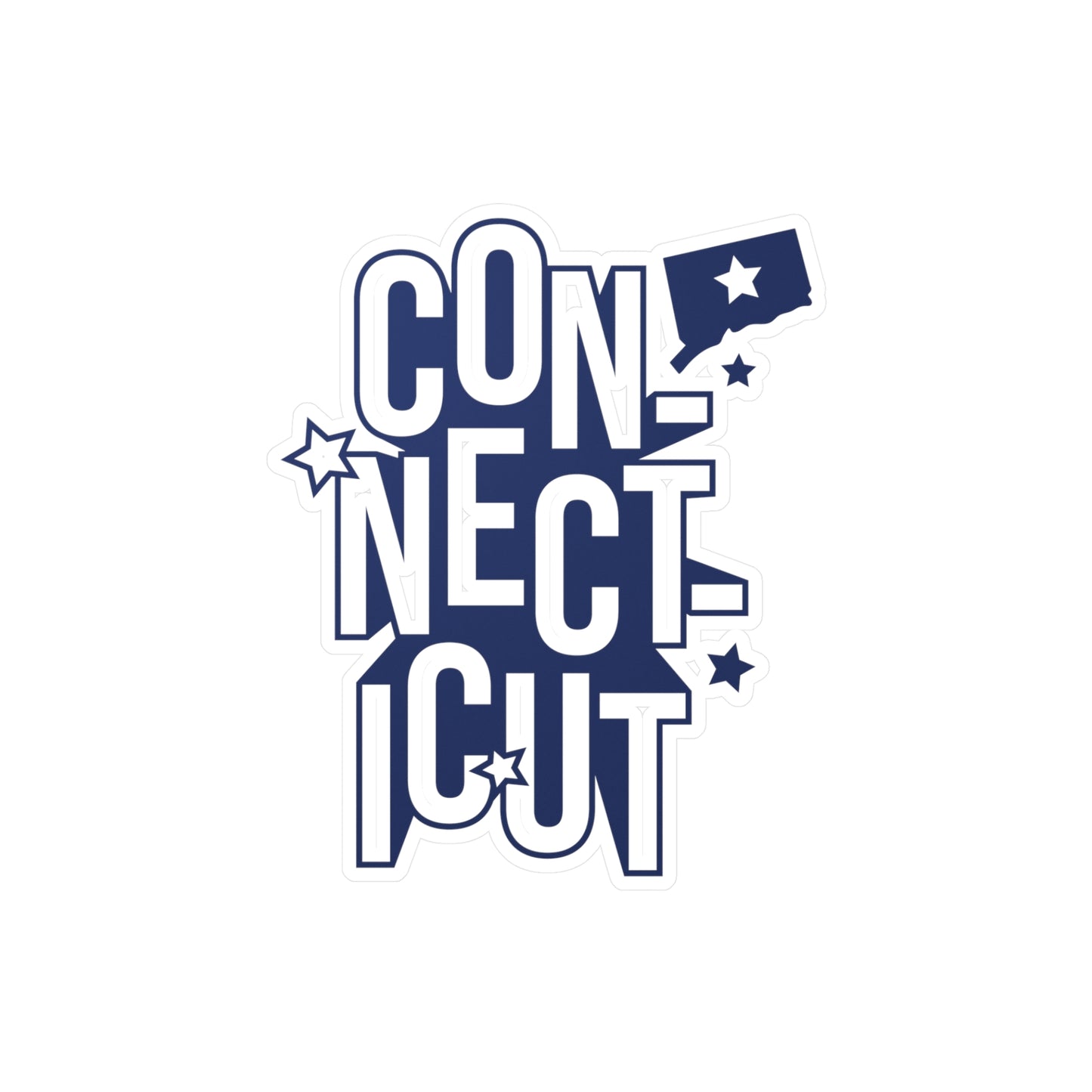 Connecticut Lettering Vinyl Decals
