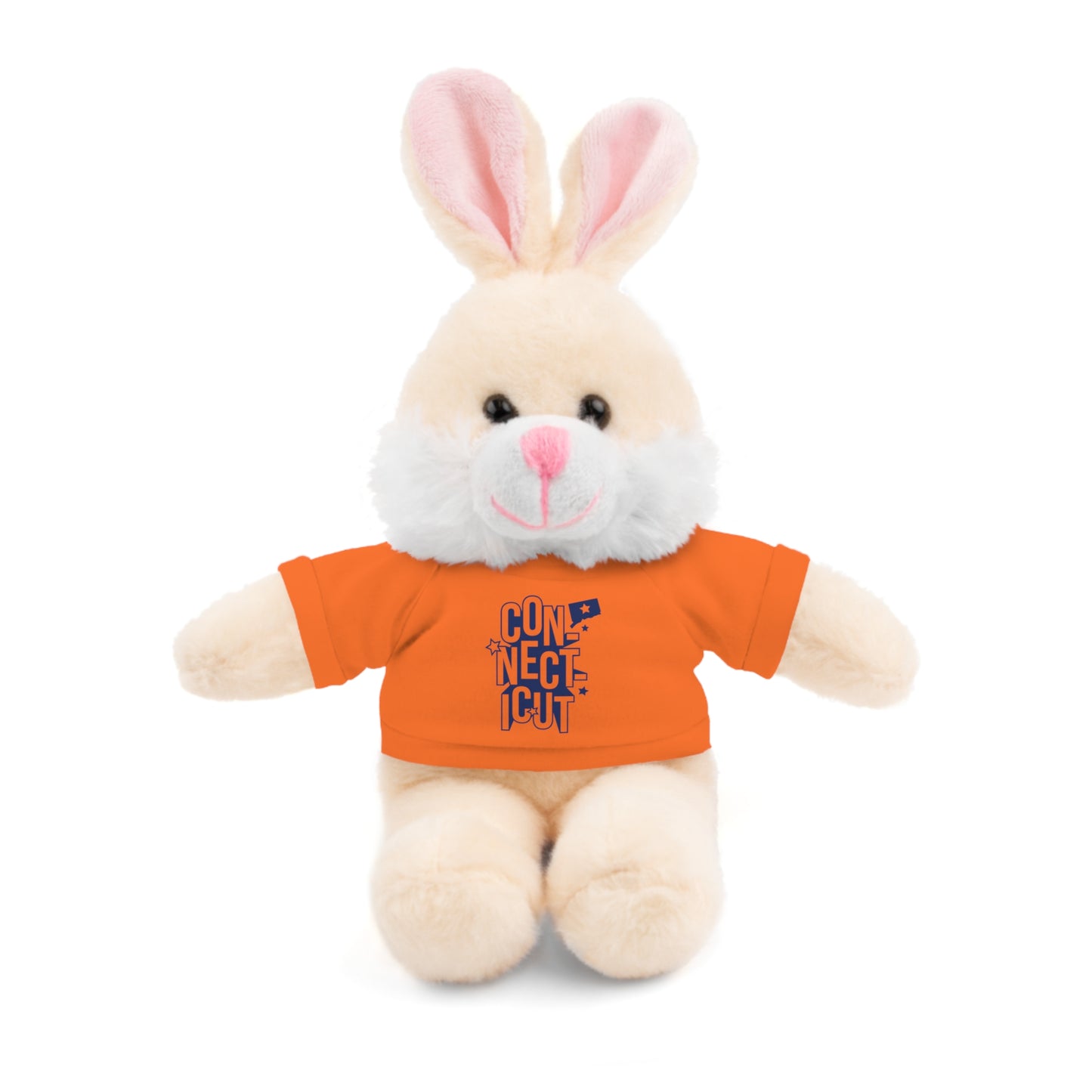 Connecticut Blue Lettering Stuffed Animals with Tee (multiple animals and colors)