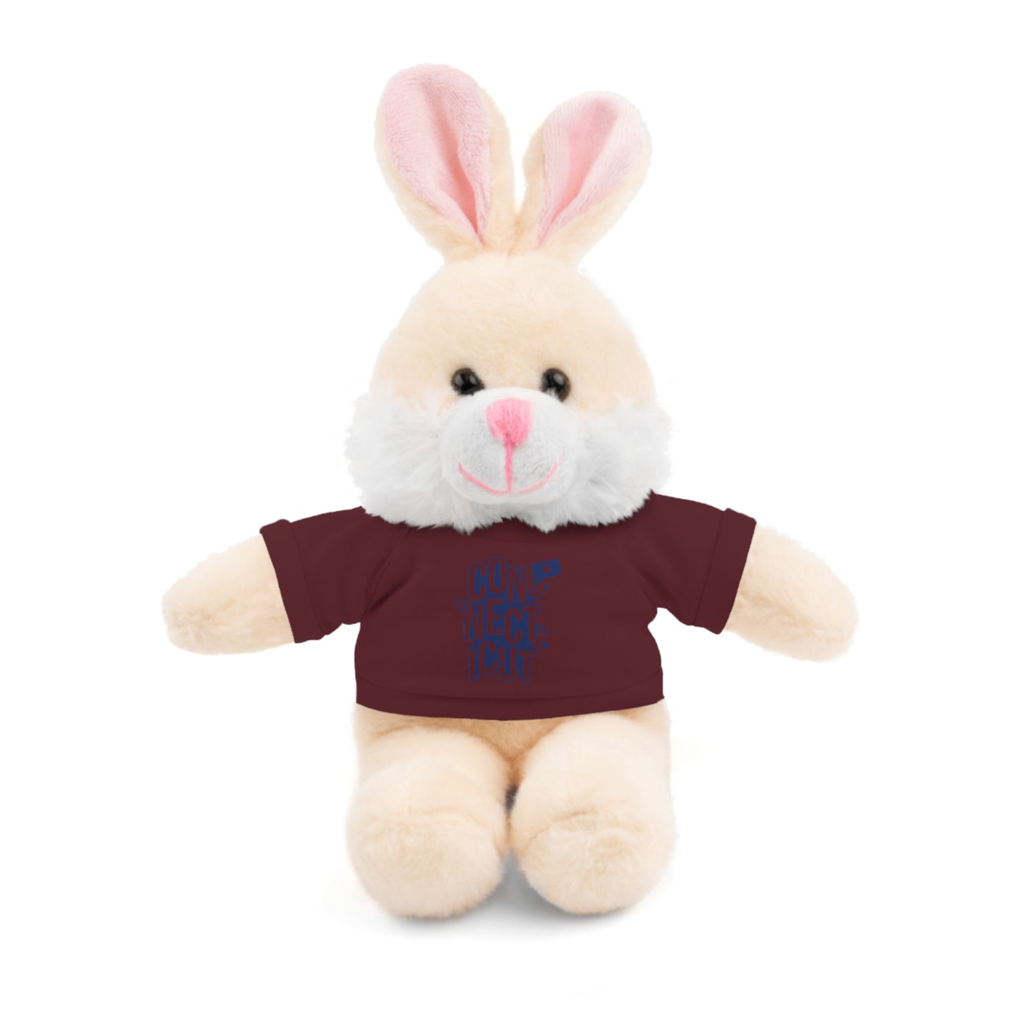 Connecticut Blue Lettering Stuffed Animals with Tee (multiple animals and colors)