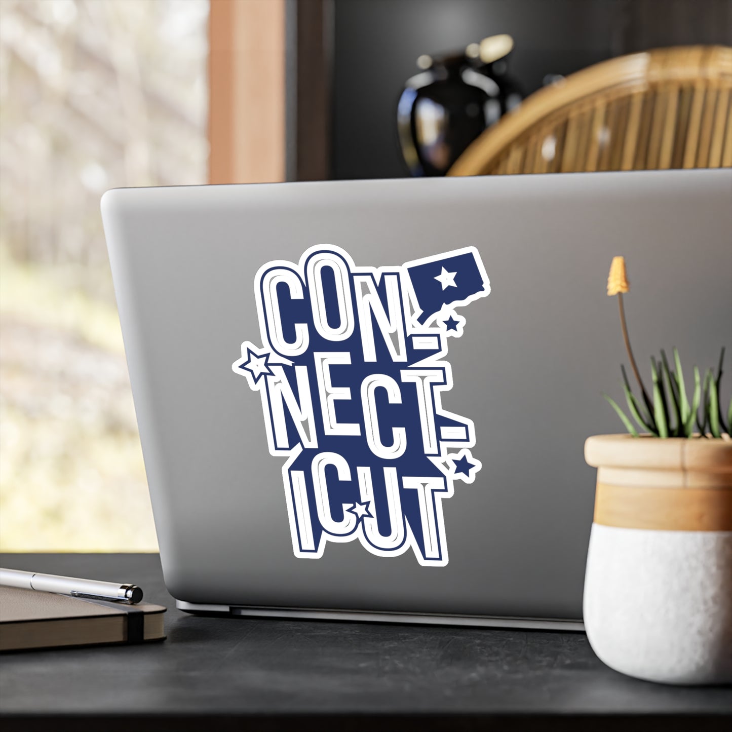 Connecticut Lettering Vinyl Decals