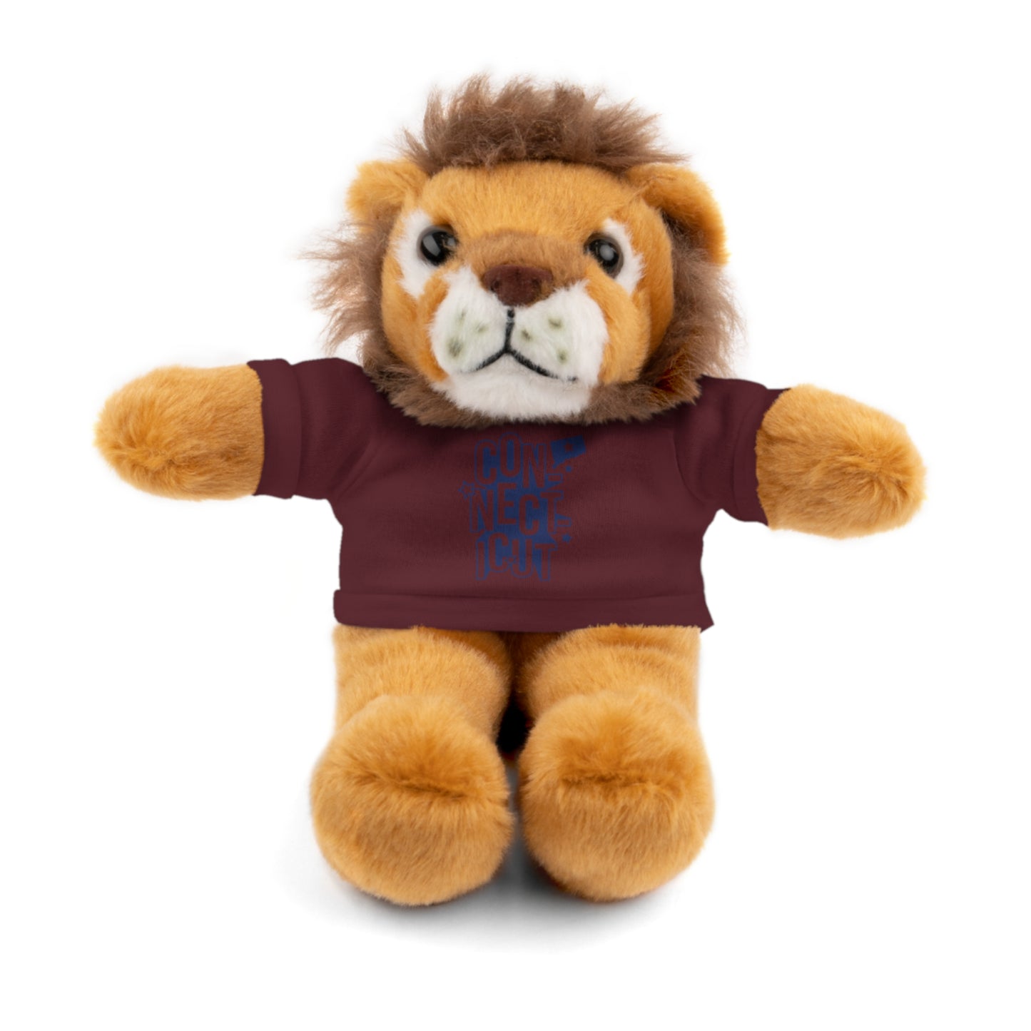 Connecticut Blue Lettering Stuffed Animals with Tee (multiple animals and colors)