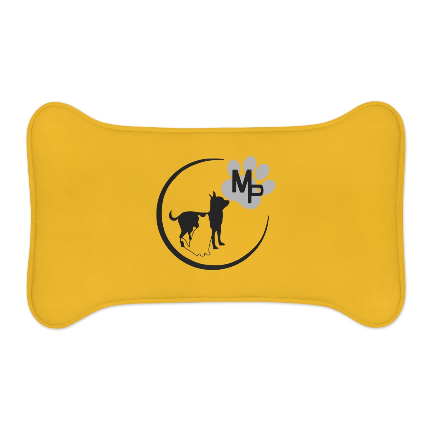 Monkey's Pack Pet Feeding Mats Bone or Fish Shape Yellow