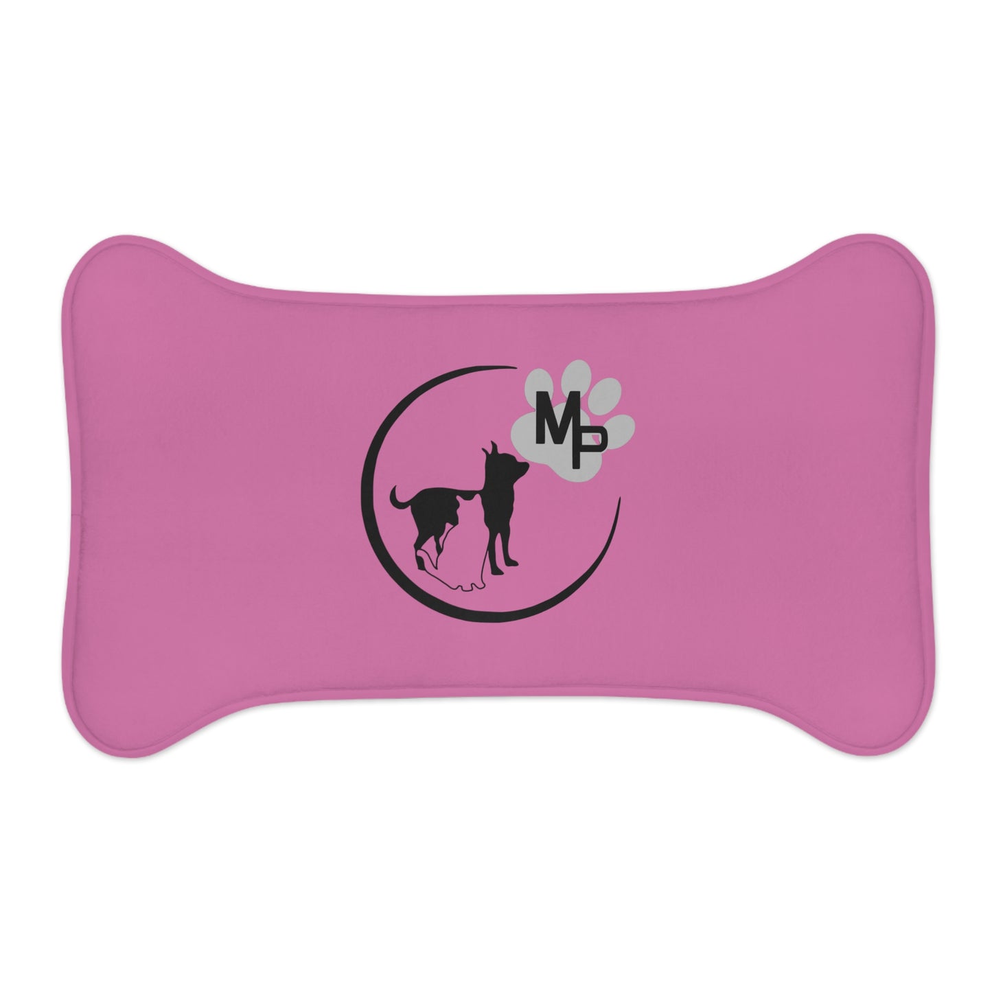 Monkey's Pack Pet Feeding Mats Pink Bone or Fish Shape