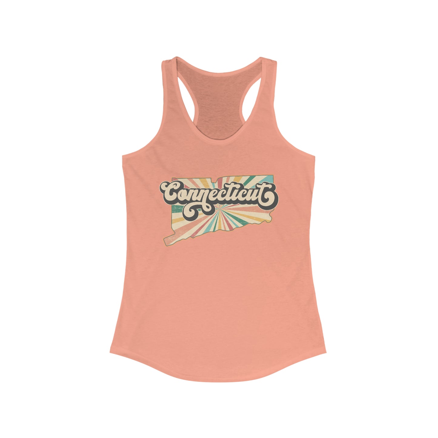 Connecticut Groovy Women's Ideal Racerback Tank (choose color)