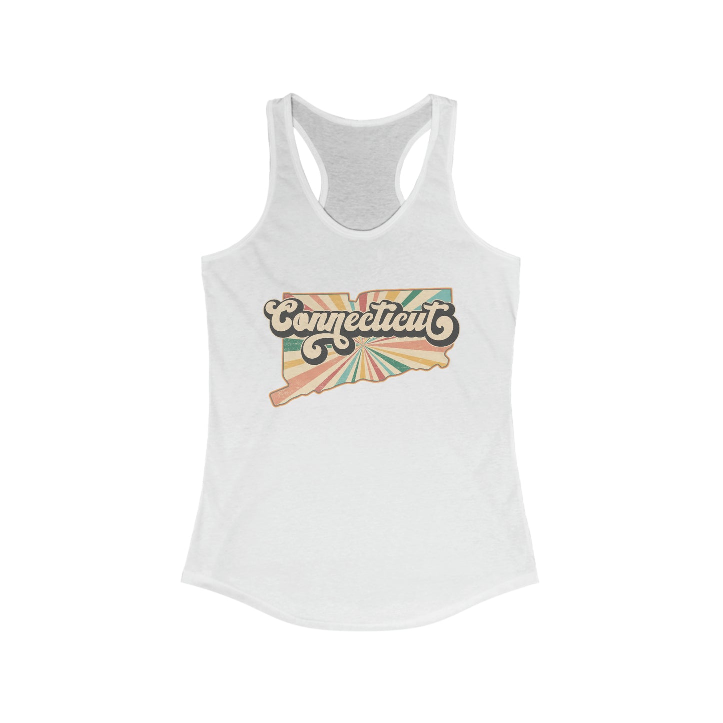 Connecticut Groovy Women's Ideal Racerback Tank (choose color)
