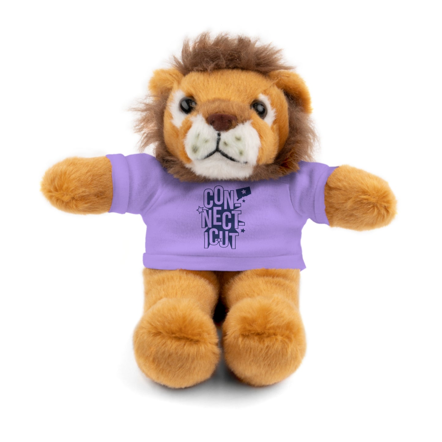 Connecticut Blue Lettering Stuffed Animals with Tee (multiple animals and colors)