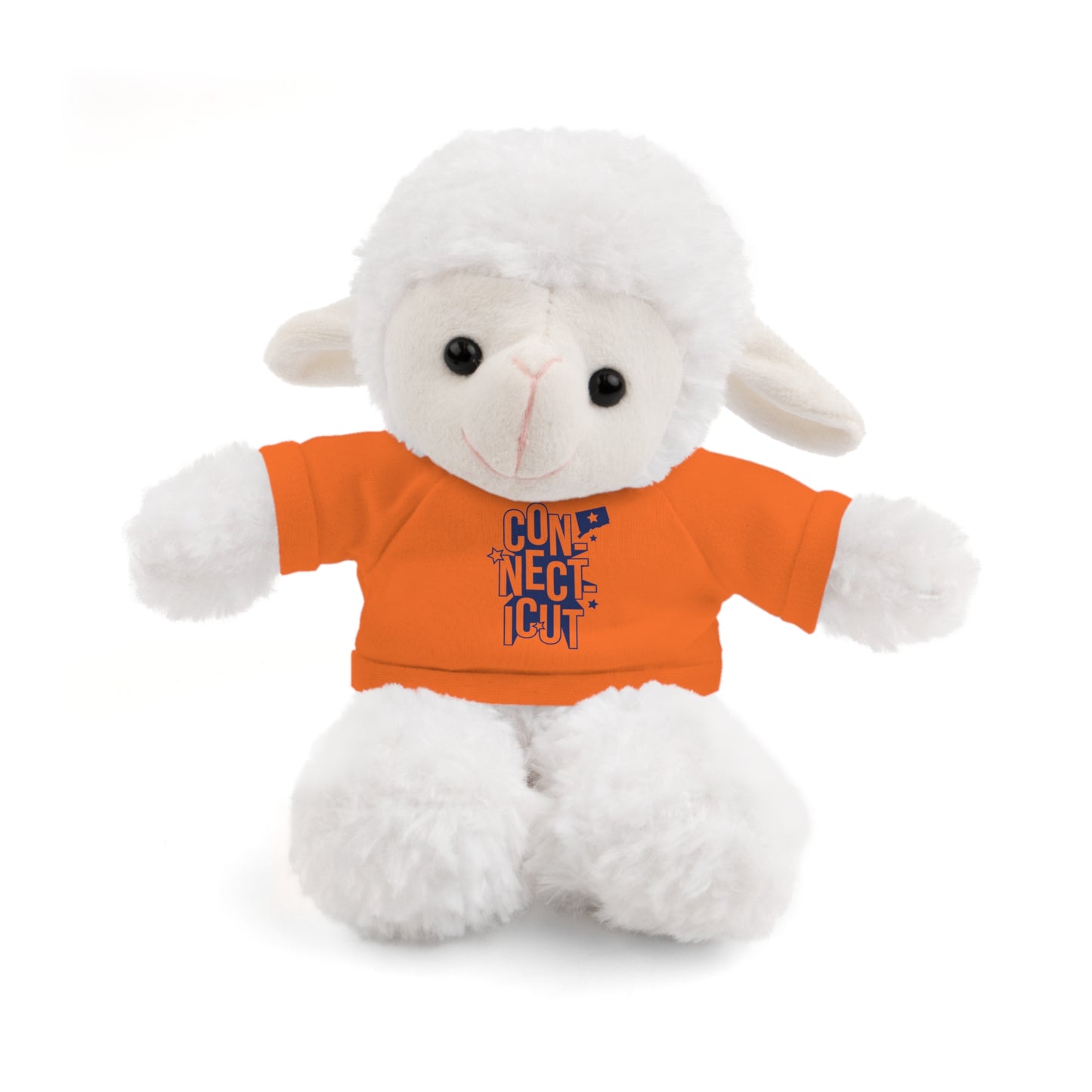 Connecticut Blue Lettering Stuffed Animals with Tee (multiple animals and colors)