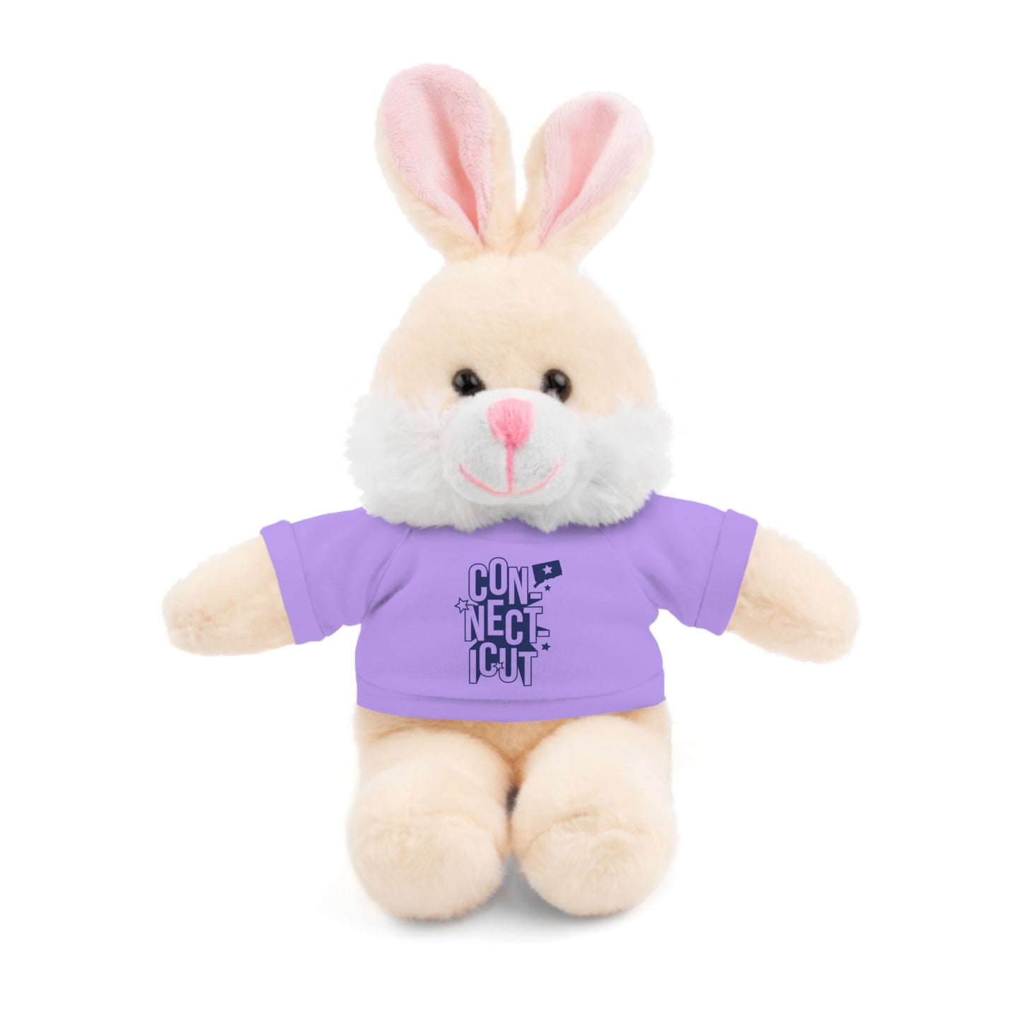 Connecticut Blue Lettering Stuffed Animals with Tee (multiple animals and colors)