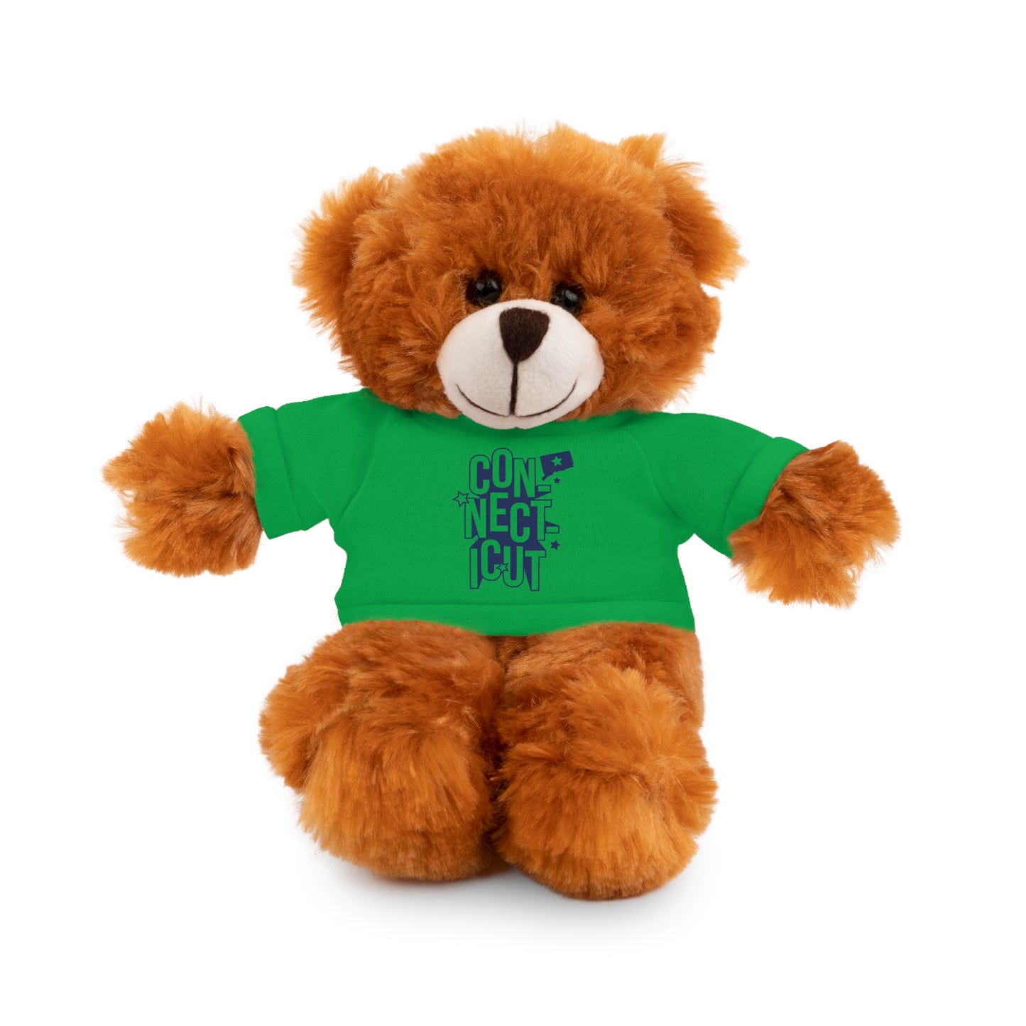 Connecticut Blue Lettering Stuffed Animals with Tee (multiple animals and colors)