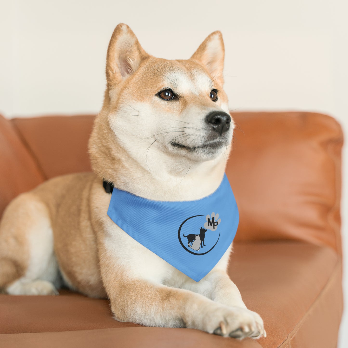 Monkey's Pack Blue Pet Bandana Collar