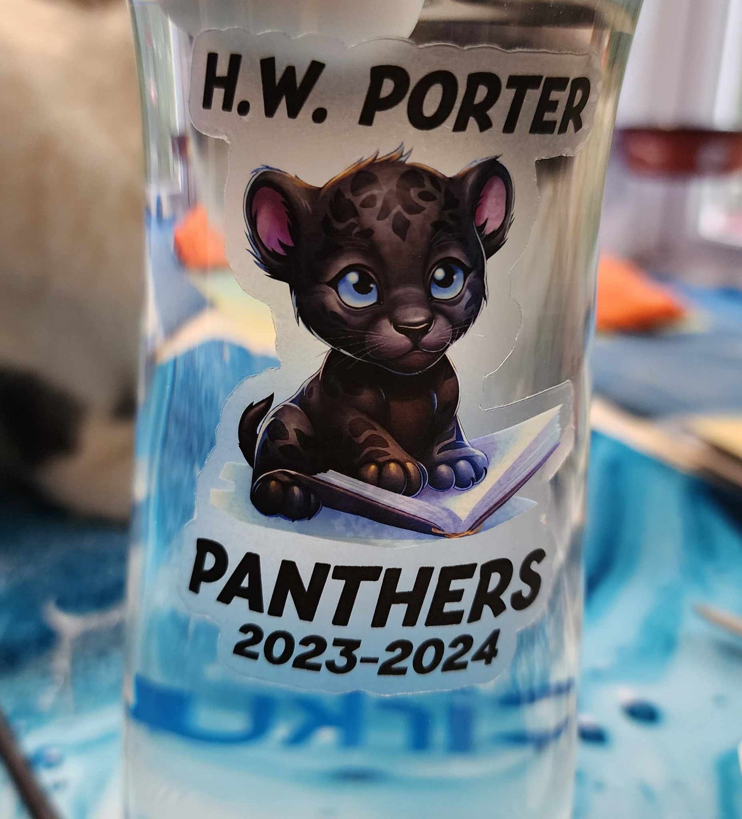 Limited Edition Clear High Quality Printed Youth Reading Panther Decal