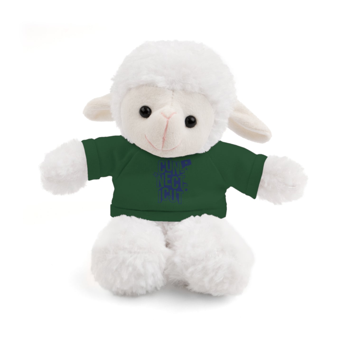 Connecticut Blue Lettering Stuffed Animals with Tee (multiple animals and colors)