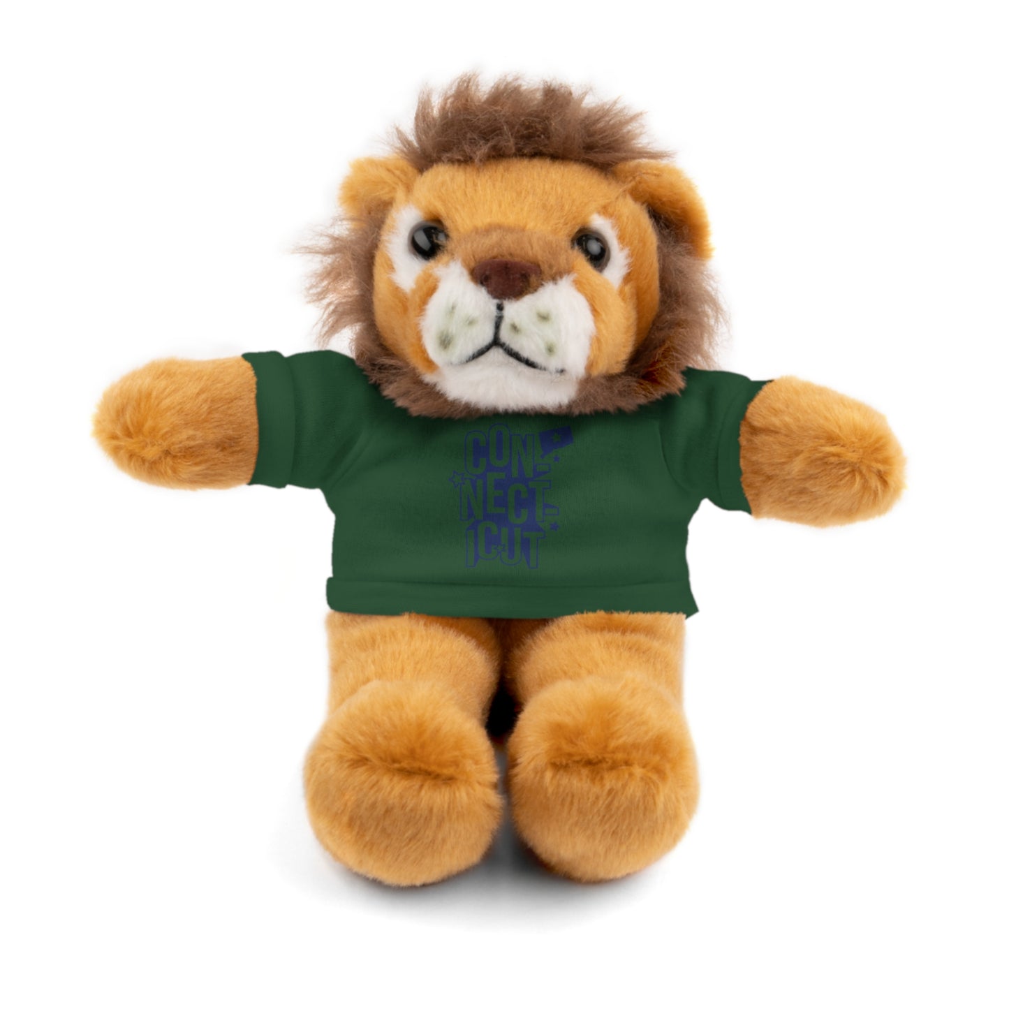 Connecticut Blue Lettering Stuffed Animals with Tee (multiple animals and colors)