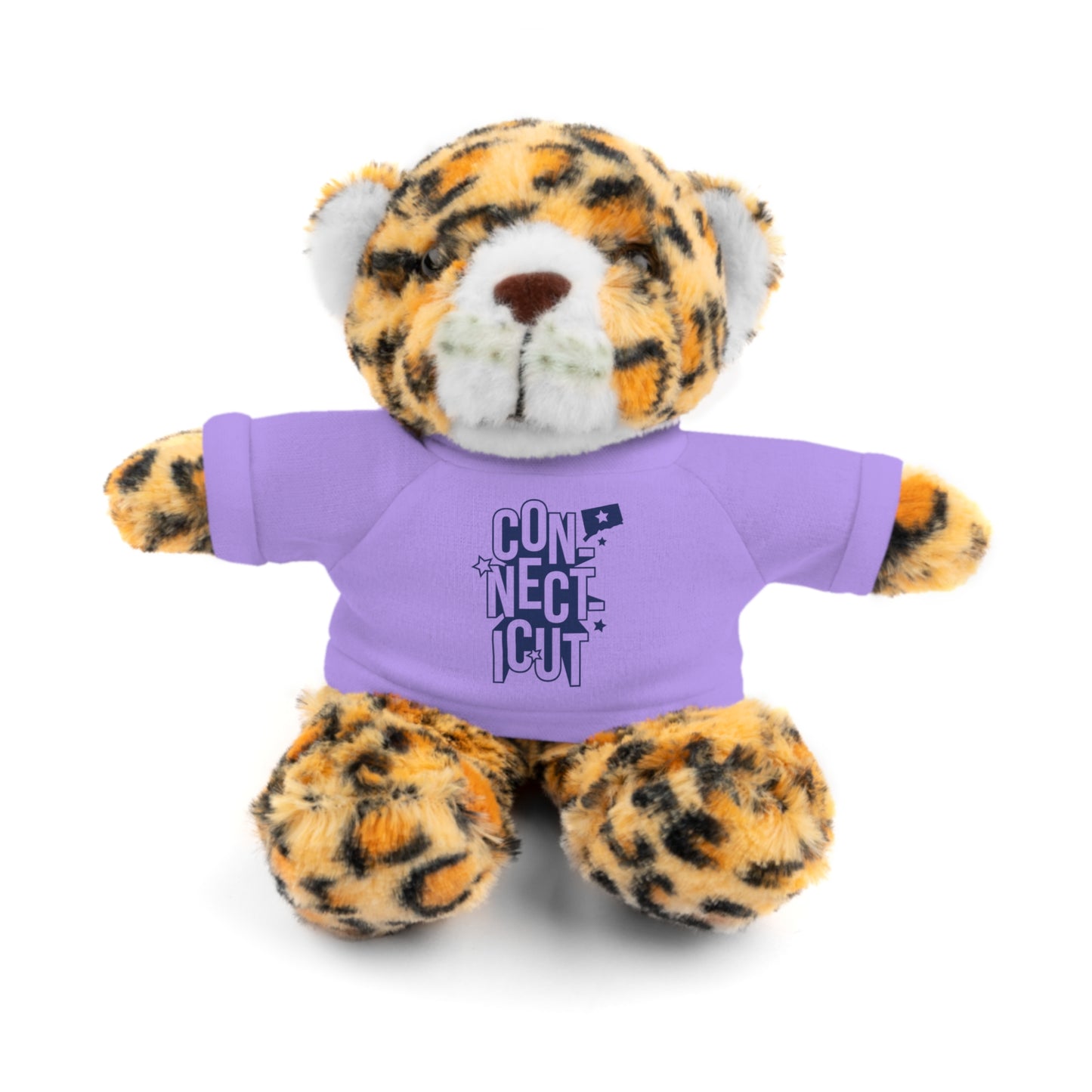 Connecticut Blue Lettering Stuffed Animals with Tee (multiple animals and colors)