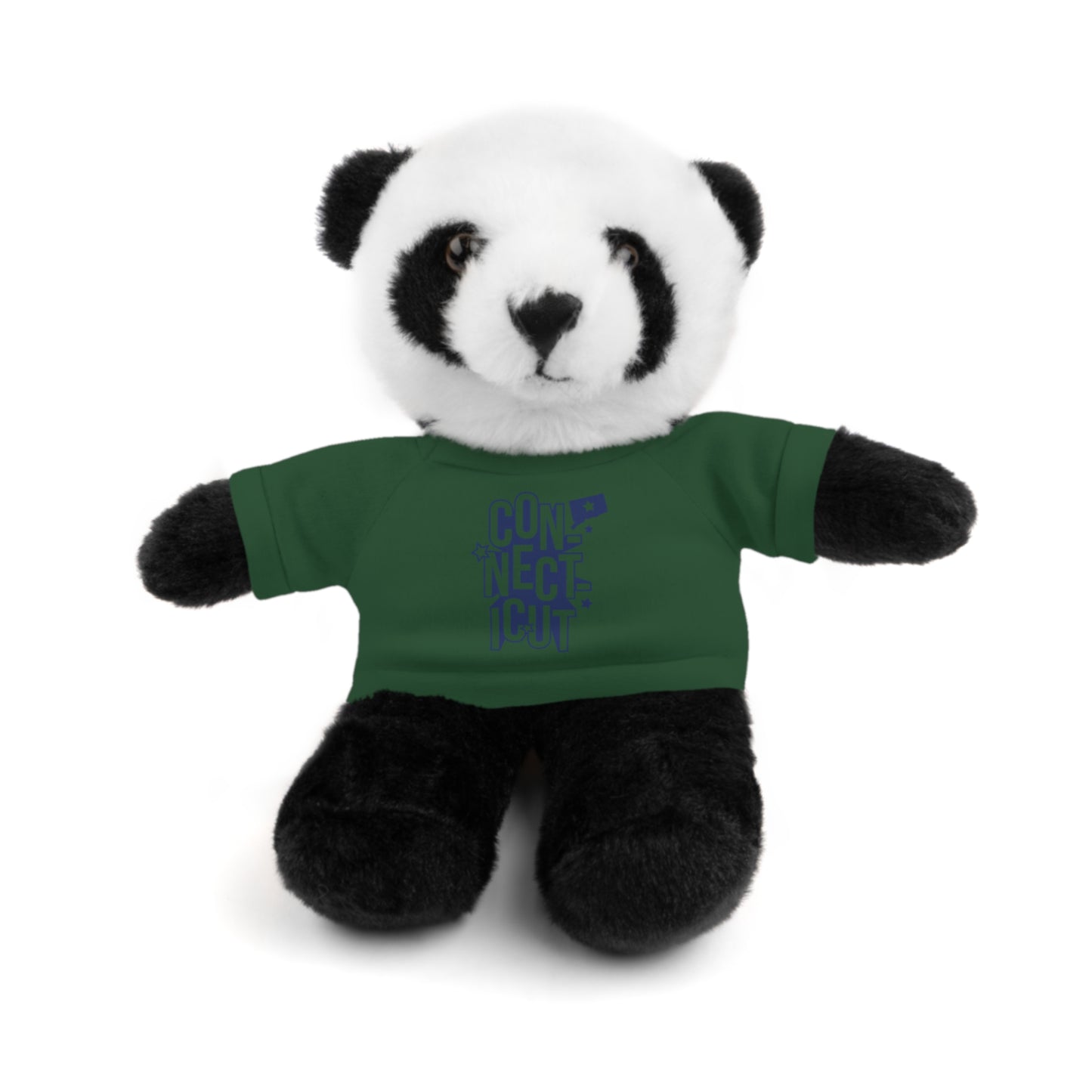 Connecticut Blue Lettering Stuffed Animals with Tee (multiple animals and colors)