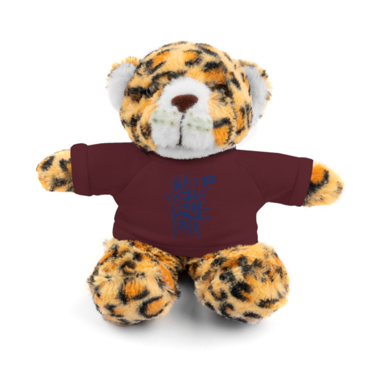 Connecticut Blue Lettering Stuffed Animals with Tee (multiple animals and colors)