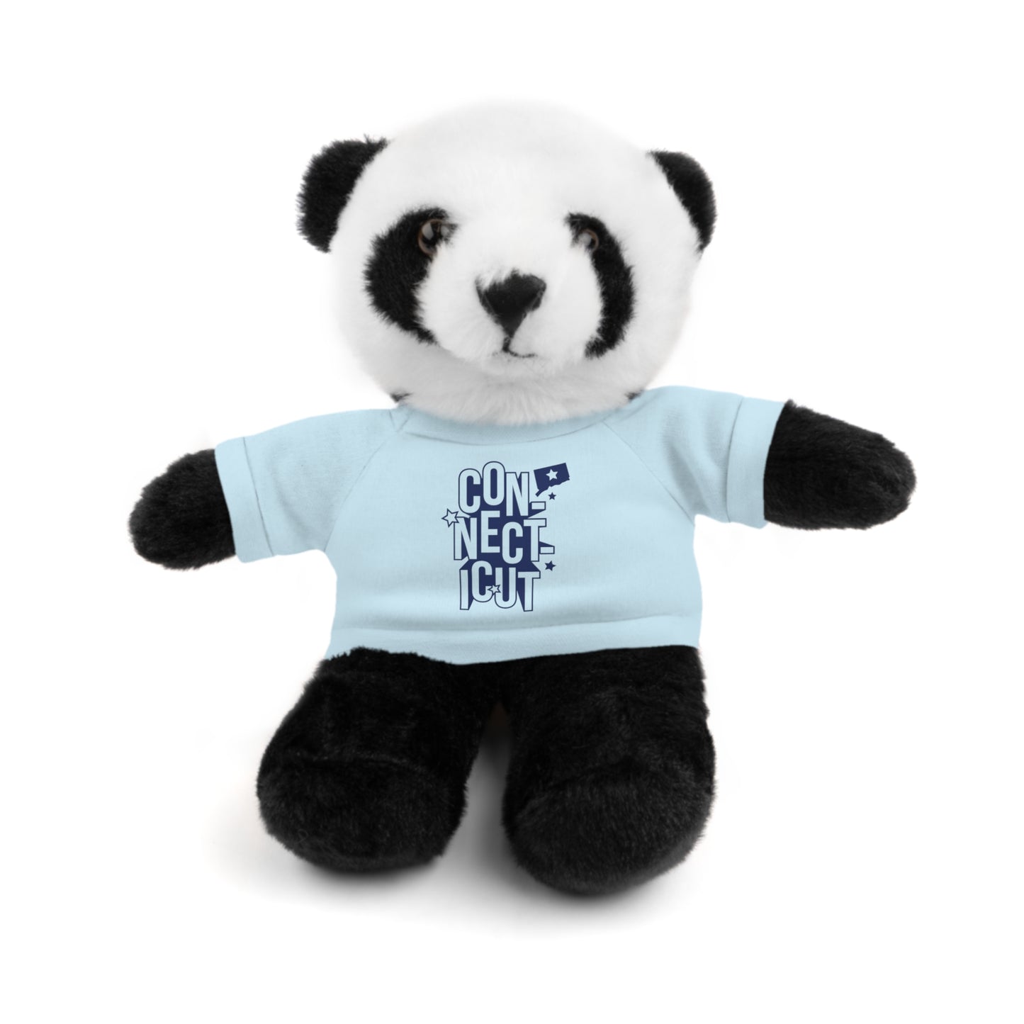 Connecticut Blue Lettering Stuffed Animals with Tee (multiple animals and colors)