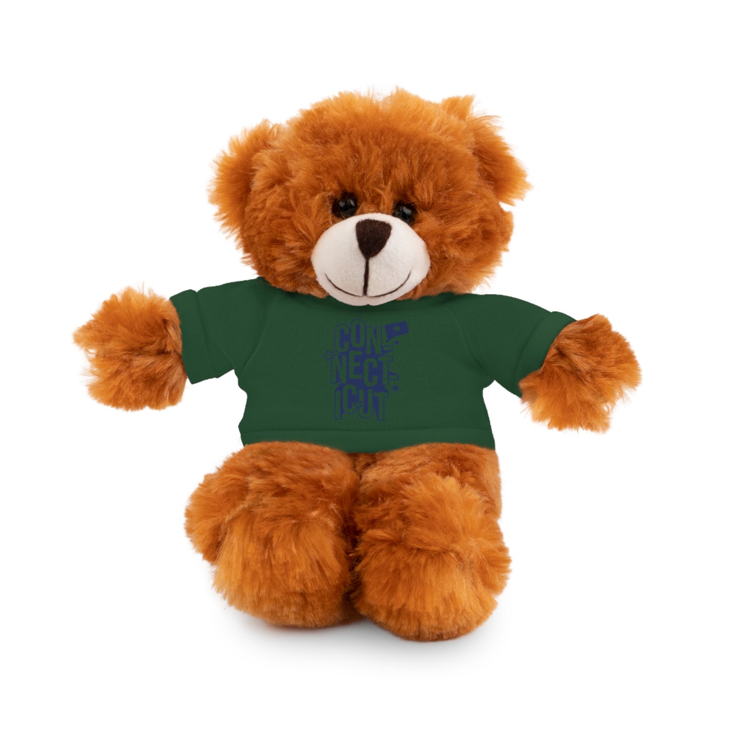 Connecticut Blue Lettering Stuffed Animals with Tee (multiple animals and colors)