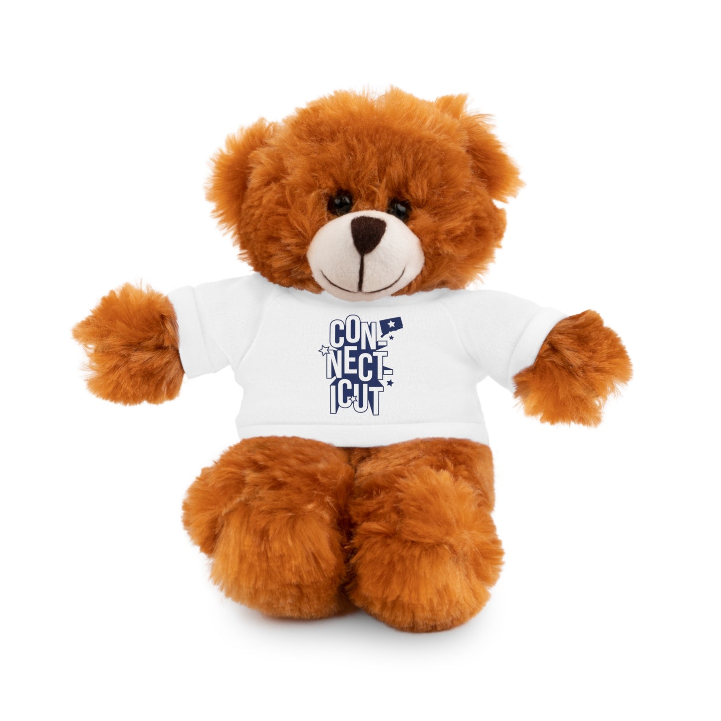Connecticut Blue Lettering Stuffed Animals with Tee (multiple animals and colors)