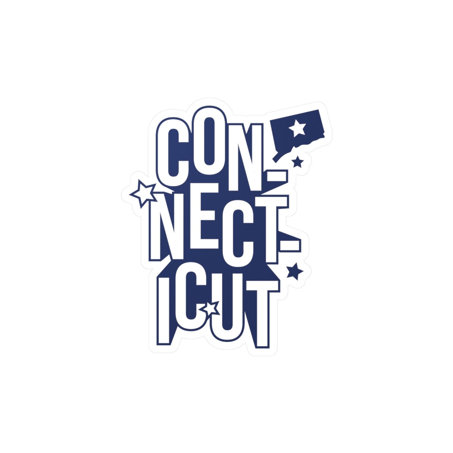 Connecticut Lettering Vinyl Decals