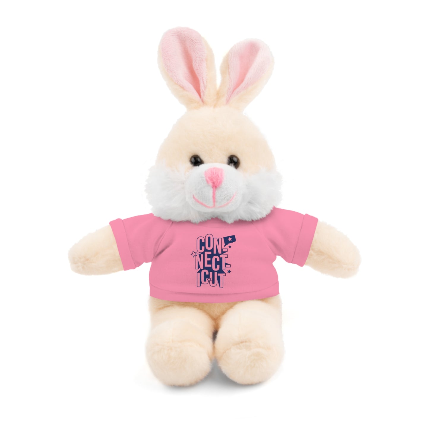Connecticut Blue Lettering Stuffed Animals with Tee (multiple animals and colors)
