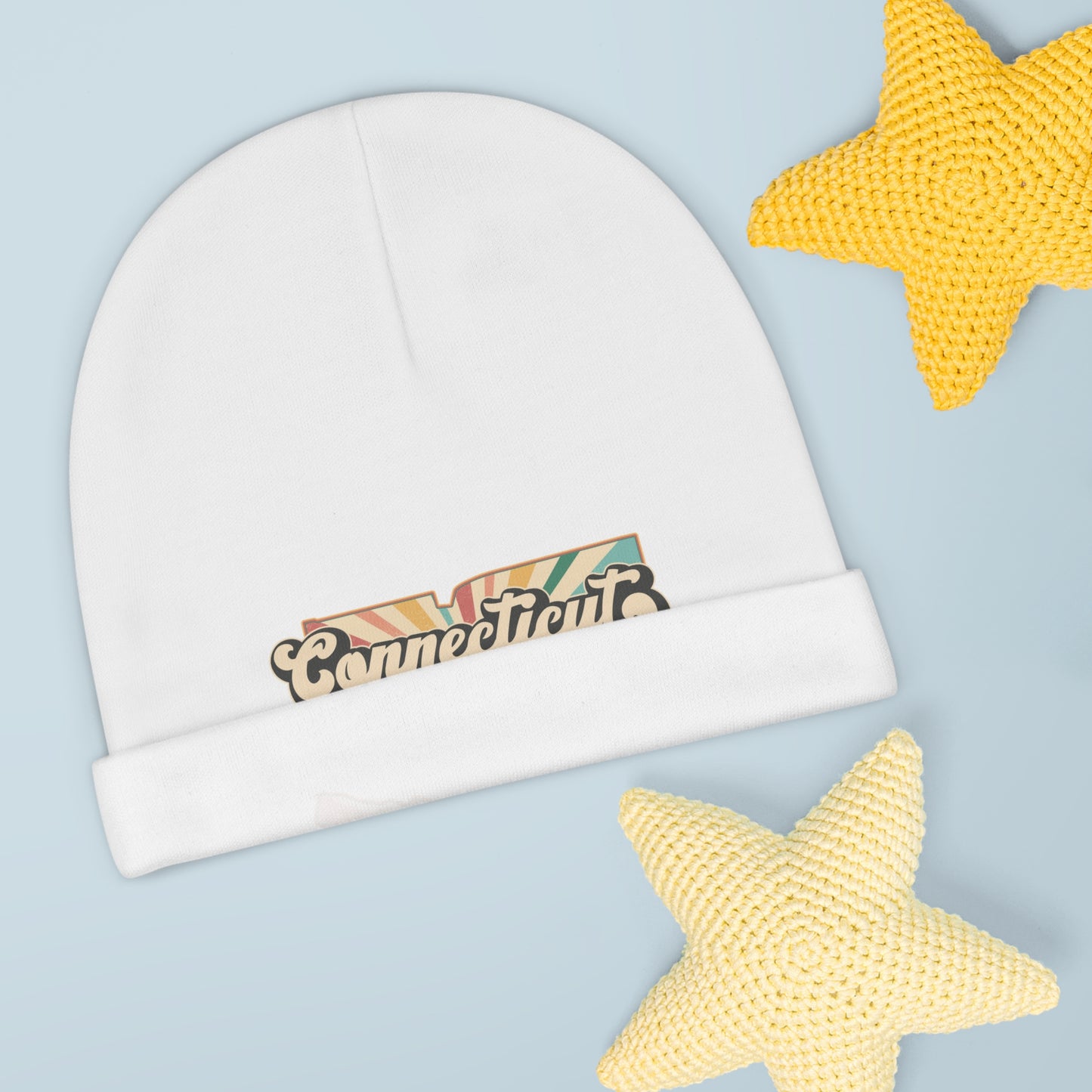 Connecticut Groovy Baby Beanie (AOP)