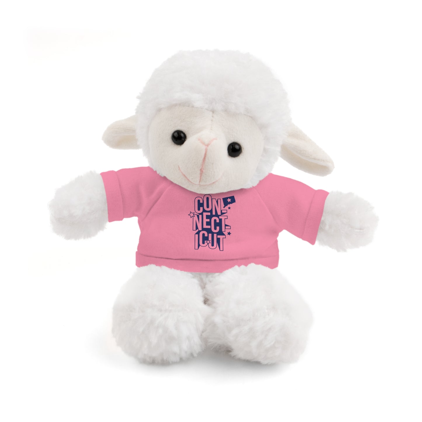 Connecticut Blue Lettering Stuffed Animals with Tee (multiple animals and colors)