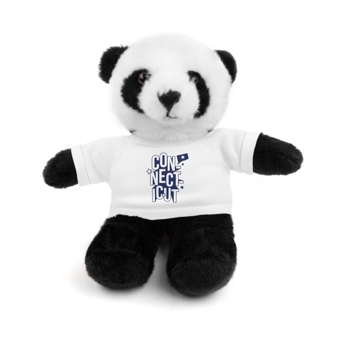 Connecticut Blue Lettering Stuffed Animals with Tee (multiple animals and colors)