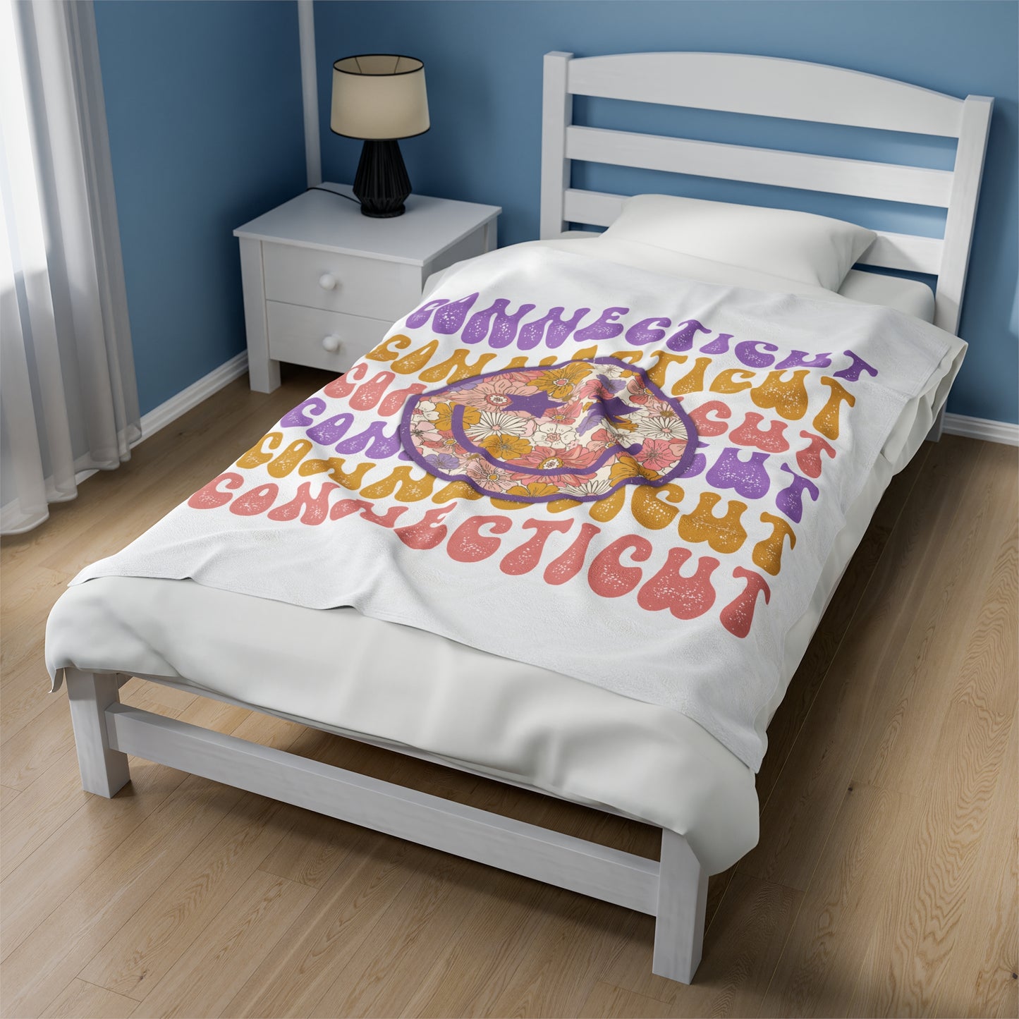 Smiley Connecticut Velveteen Plush Blanket
