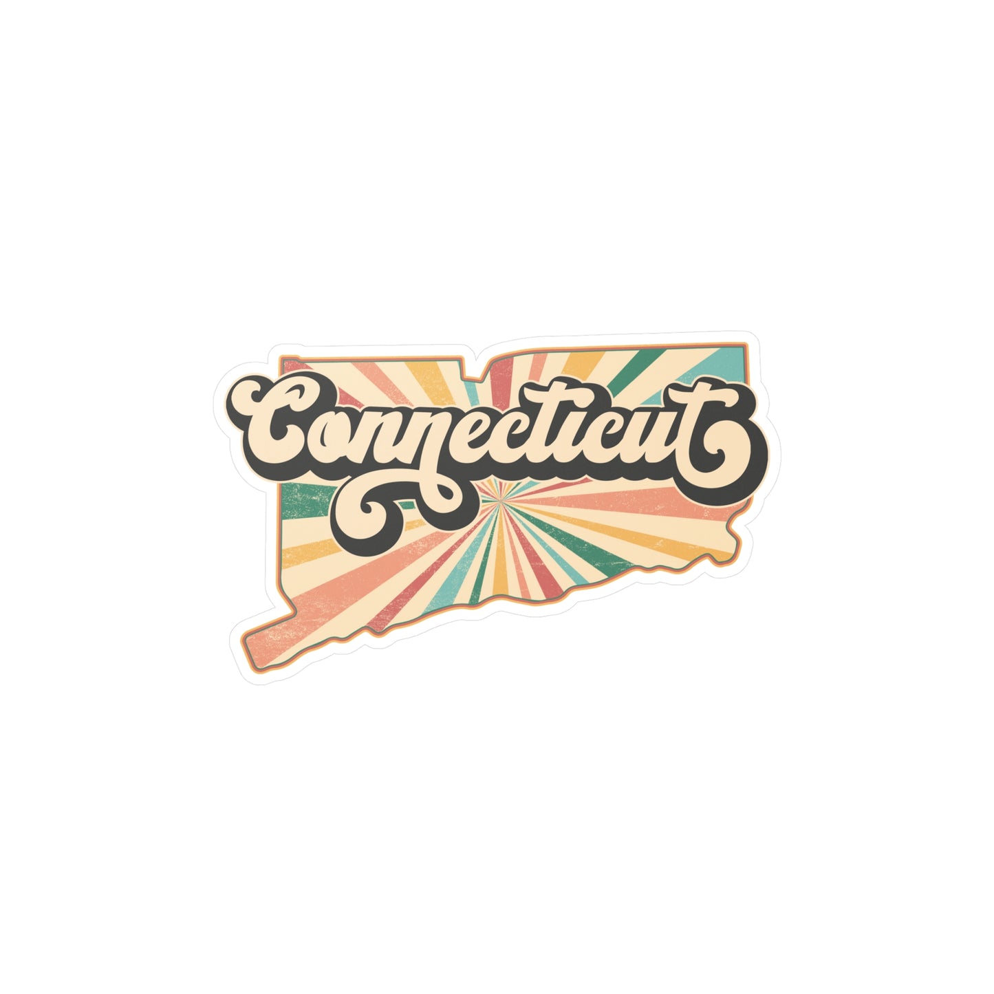 Connecticut Groovy Vinyl Decals