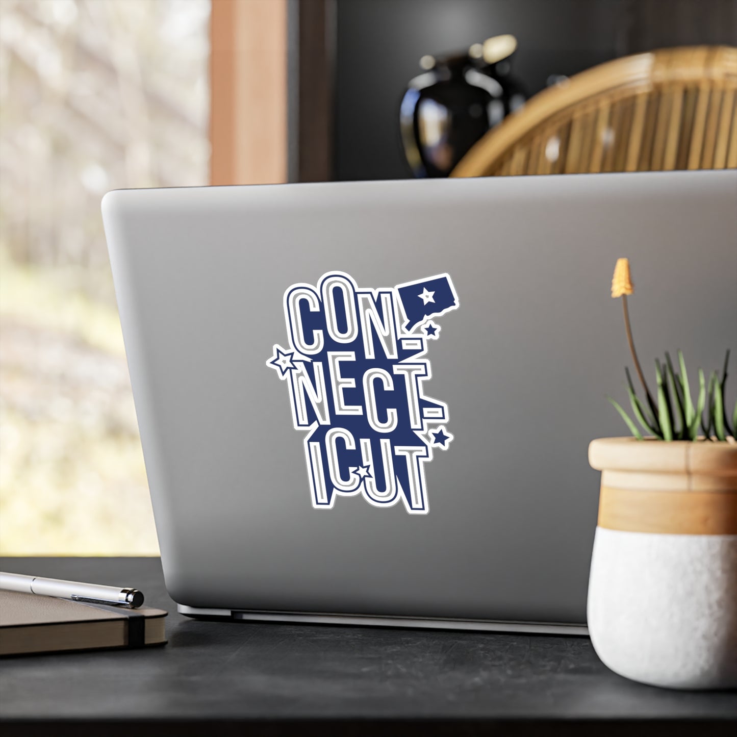 Connecticut Lettering Vinyl Decals