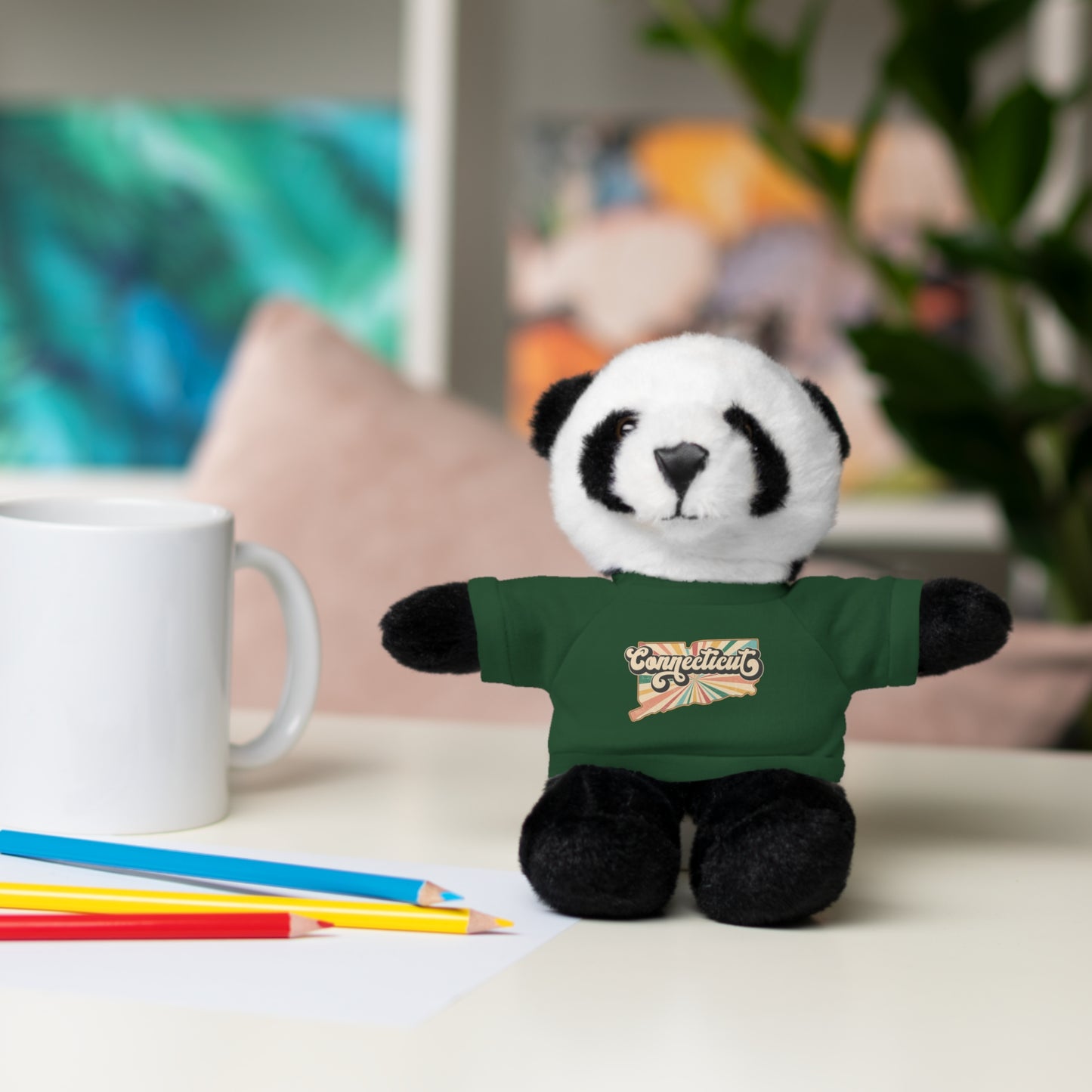 Connecticut Groovy Stuffed Animals with Tee (multiple animals and colors)