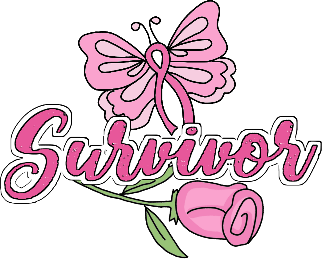 Pink Ribbon Survivor Butterfly Adult Tshirt