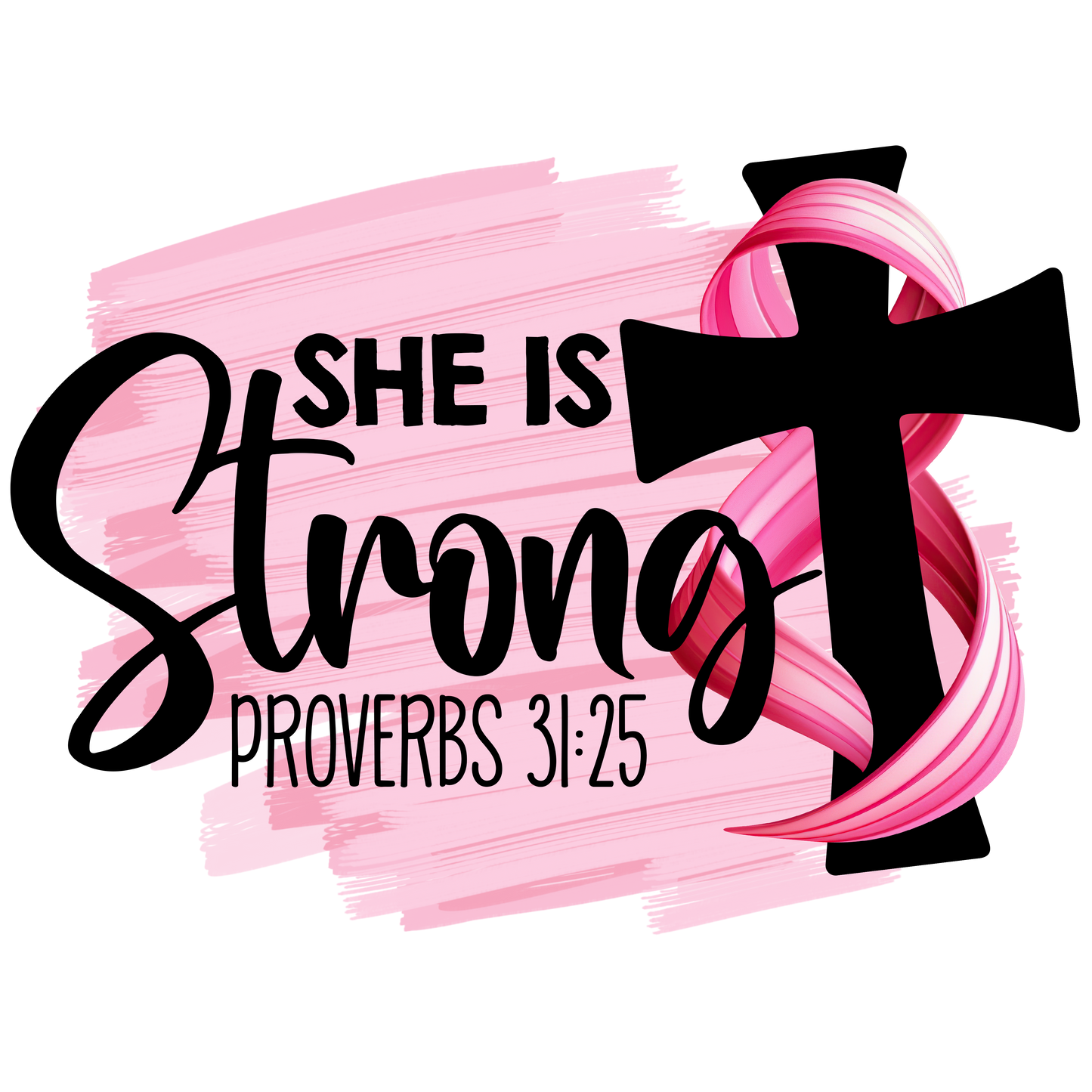 Breast Cancer - She is Strong Youth and Adult Sizes Softstyle Tee