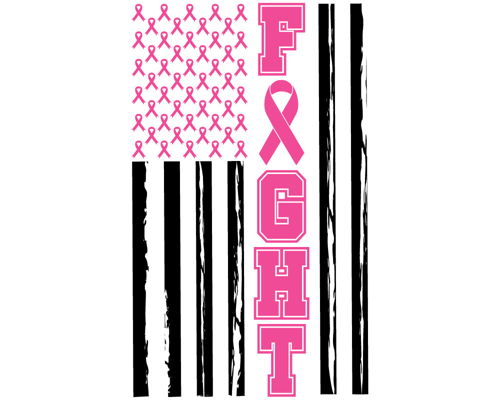 Breast Cancer - Flag Fight Youth and Adult Sizes Softstyle Tee