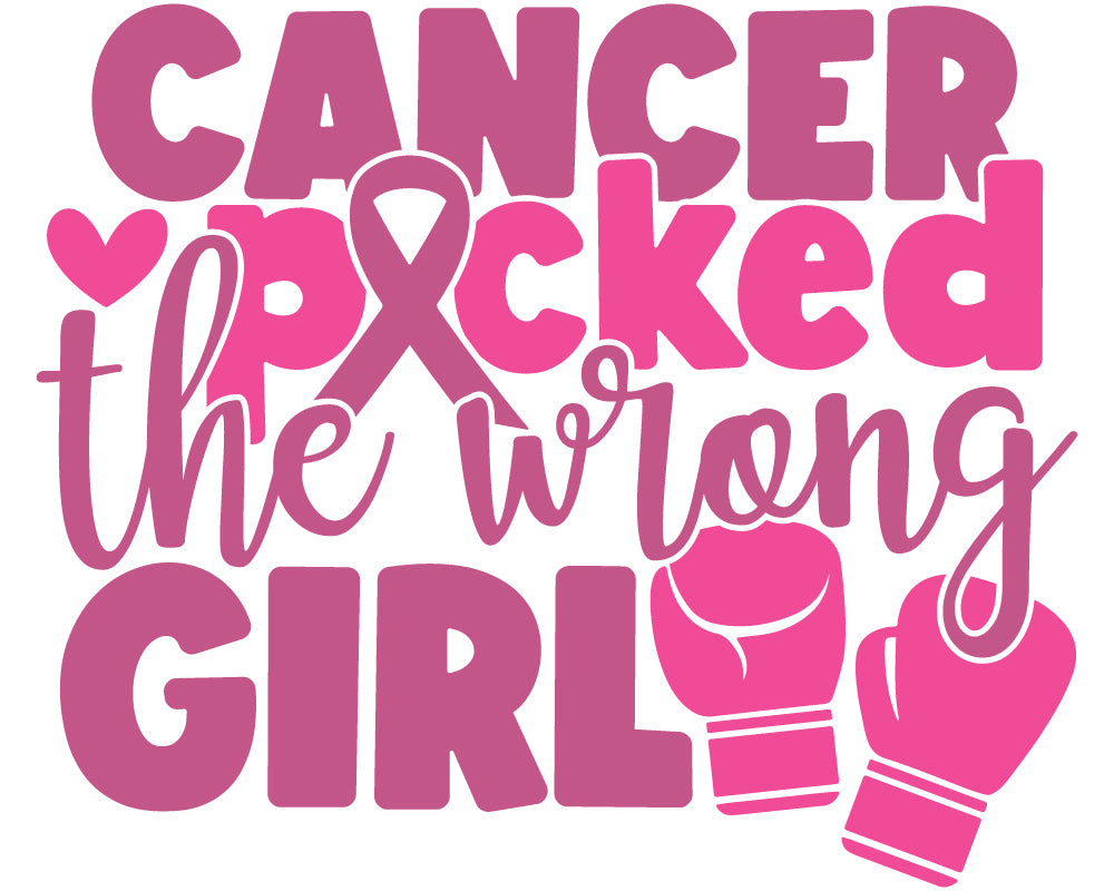Breast Cancer - Cancer Picked the Wrong Girl Youth and Adult Sizes Softstyle Tee