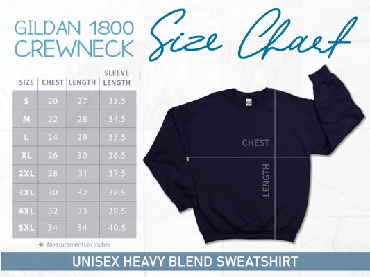 H.W. Porter Cursive Paw Crew Neck Gildan Heavy Blend Sweatshirt- Custom Personalization!