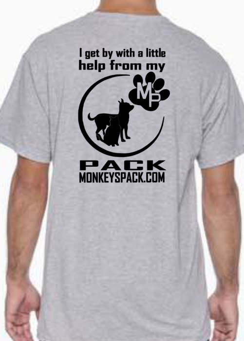 Monkey's Pack Rescued is my favorite breed Vinyl Cut Print Adult Tshirt