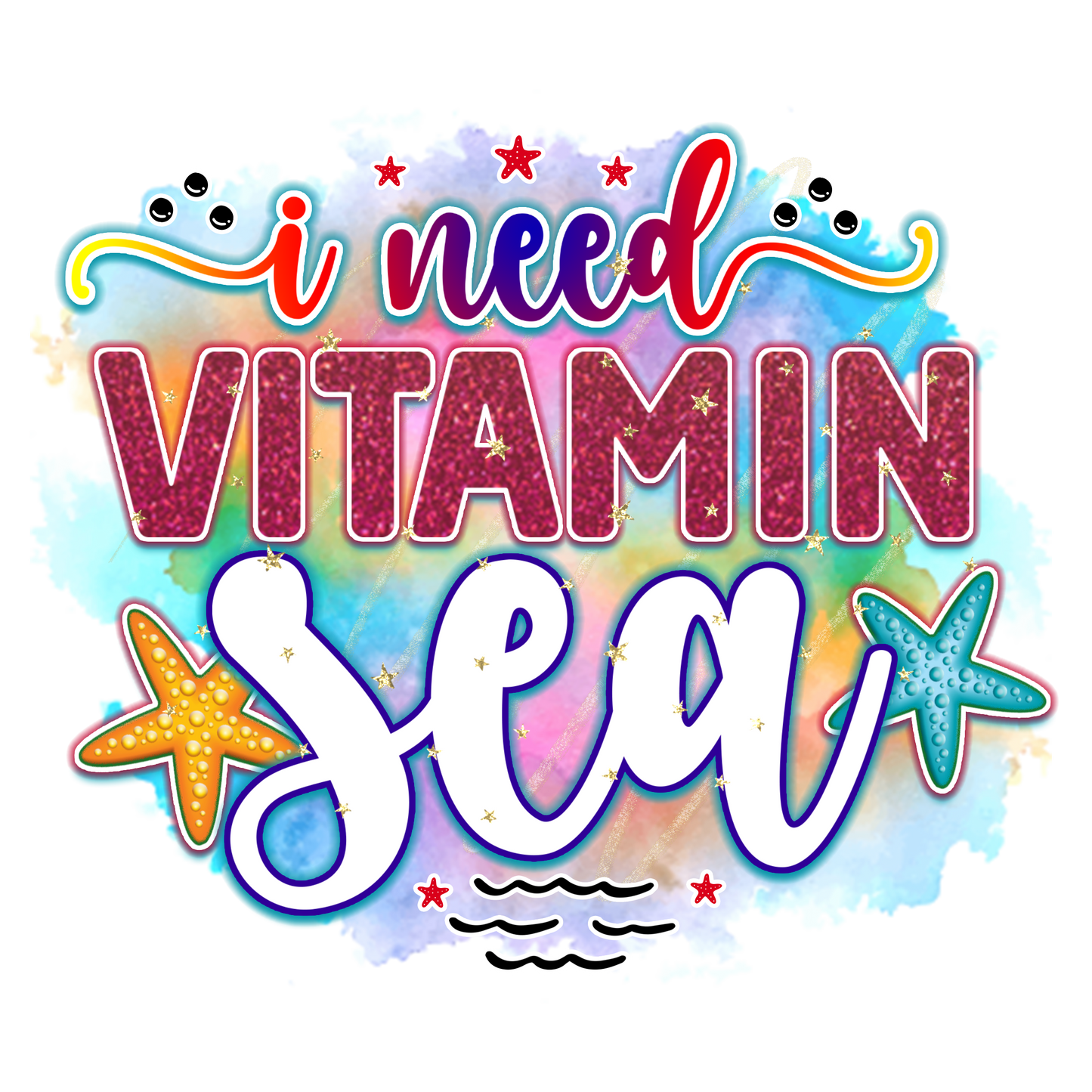 I Need Vitamin Sea Adult Tshirt
