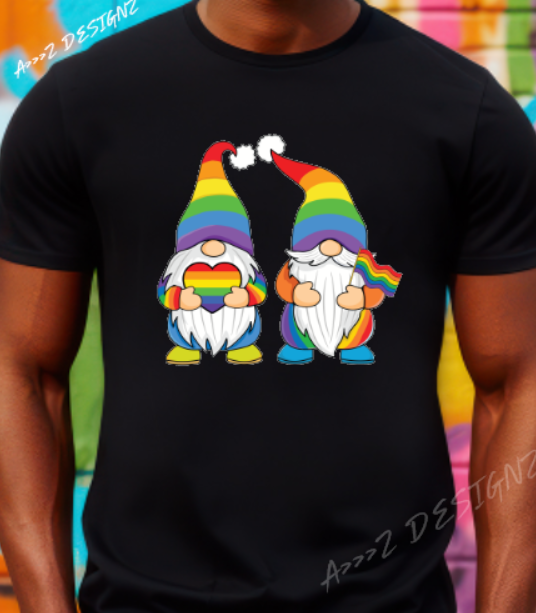 LGBTQ+ Gnomes Pride Beards Adult Tshirt