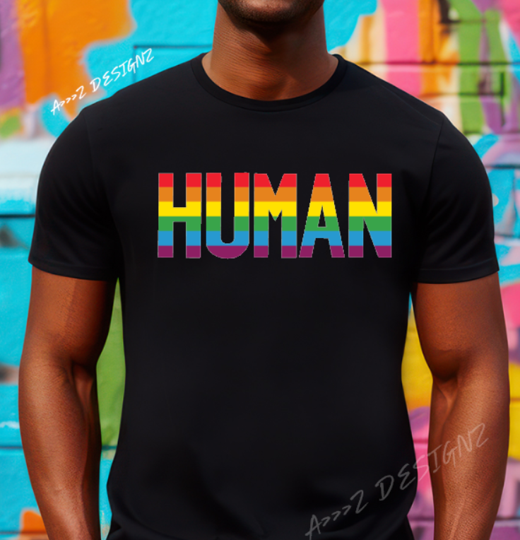 LGBTQ+ HUMAN Adult Tshirt