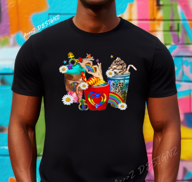 LGBTQ+ Latte Adult Tshirt