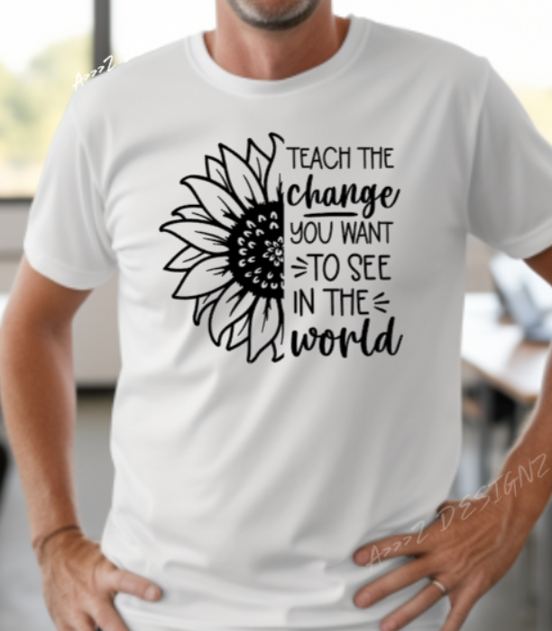 Teach the Change Adult Tshirt