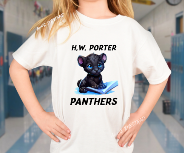 H.W Porter Child Panther Youth NEW! Softstyle Tees