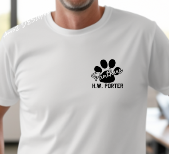H.W Porter Panther Paw Cursive Youth NEW! Softstyle Tees