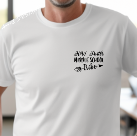 H.W Porter Middle School Tribe ADULT NEW! Softstyle Tees