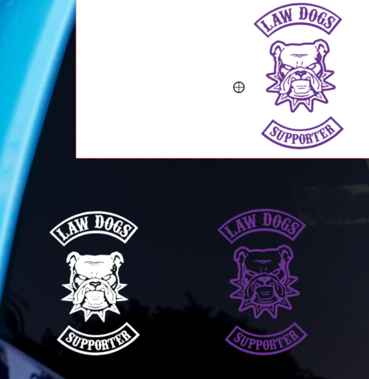 LDMC Mascot Supporter Decal with rockers