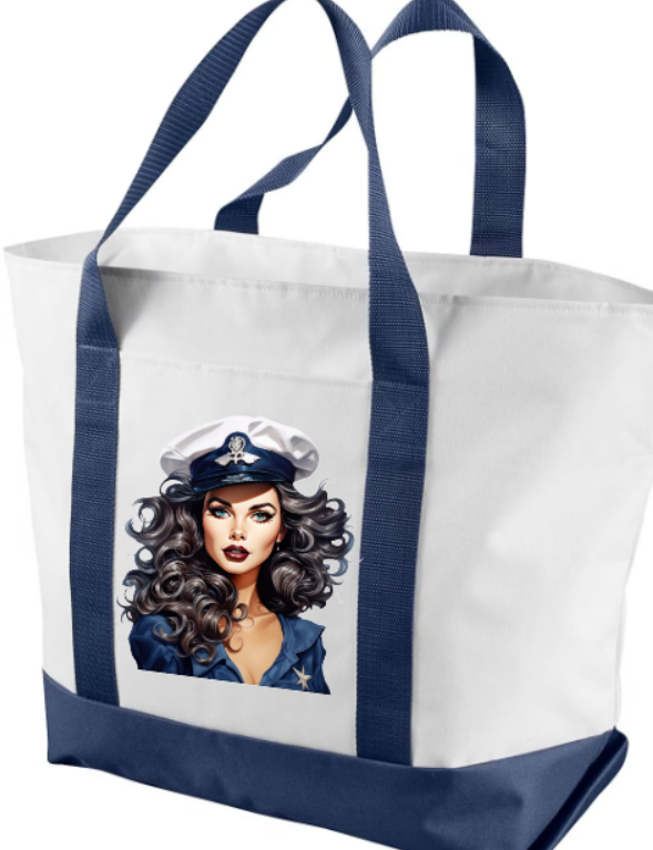Pinup Navy Girl Bag - choose your design and bag size
